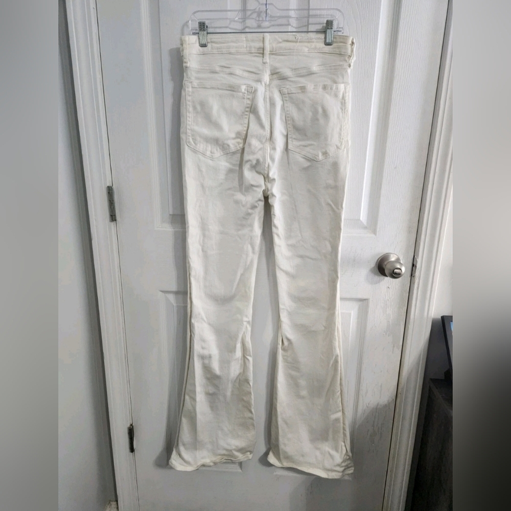Rag and Bone cream denim casey high rise flare jeans 90s y2k womans size 31 - Picture 3 of 12